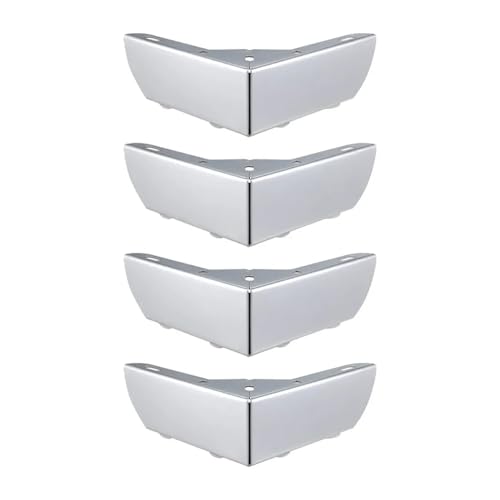 ZGXNYI 4-teiliges Hochleistungs-Möbelbein mit tragender Wirkung, goldene Eisenbeschläge, Sofabein, 2-in-1-Couchtischbeine, Möbel-Universalbeine(Silver 4PCS) von ZGXNYI