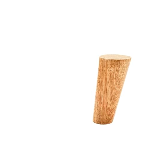 ZGXNYI 8-60 cm runde Möbelbeine aus Holz, natürliches Massivholz, Ersatztischfüße, Schrankbett-Sofabein mit Edelstahlplatten(Slant 12cm) von ZGXNYI