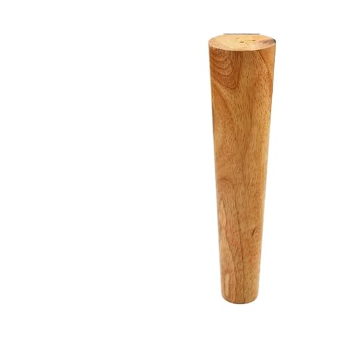 ZGXNYI 8-60 cm runde Möbelbeine aus Holz, natürliches Massivholz, Ersatztischfüße, Schrankbett-Sofabein mit Edelstahlplatten(Vertical 20cm) von ZGXNYI