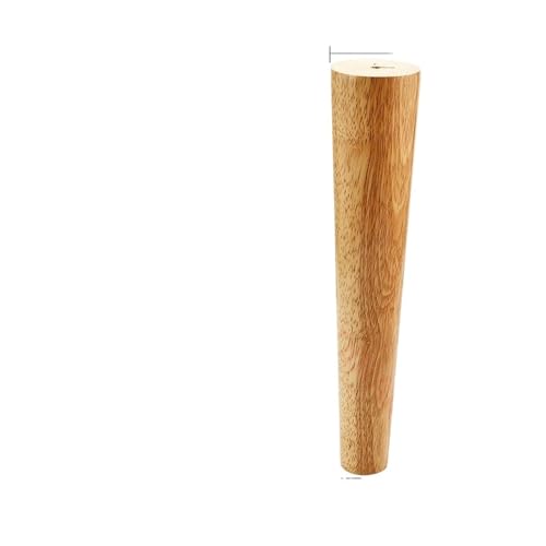 ZGXNYI 8-60 cm runde Möbelbeine aus Holz, natürliches Massivholz, Ersatztischfüße, Schrankbett-Sofabein mit Edelstahlplatten(Vertical 25cm) von ZGXNYI
