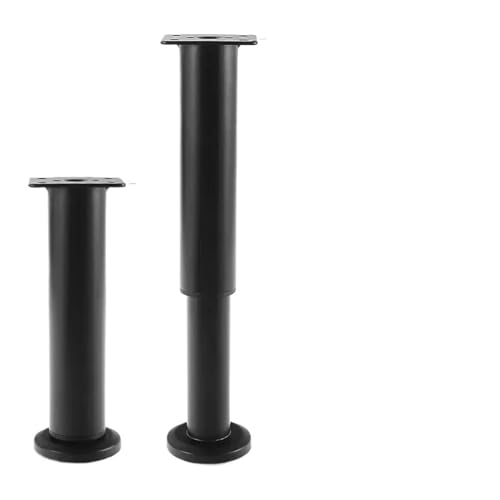 ZGXNYI Verstellbarer Stützfuß for Tischbett TV-Schrank Möbelbeine Extra hohe TV-Schrankstützsäule Sofafuß(Black 4-Piece Upgraded Non-Slip Base [18-30cm high]) von ZGXNYI