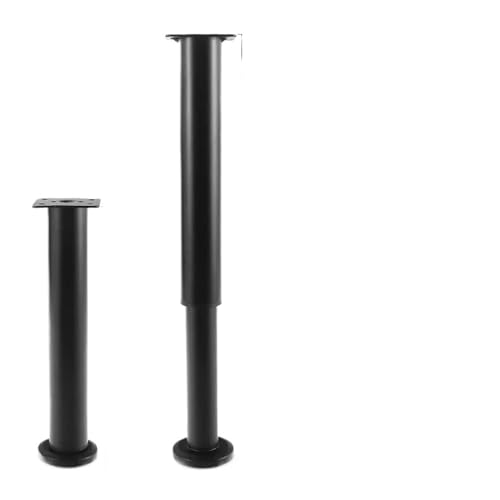 ZGXNYI Verstellbarer Stützfuß for Tischbett TV-Schrank Möbelbeine Extra hohe TV-Schrankstützsäule Sofafuß(Black Upgraded Non-Slip Base [18-30cm high] 1 Pack) von ZGXNYI
