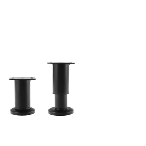 ZGXNYI Verstellbarer Stützfuß for Tischbett TV-Schrank Möbelbeine Extra hohe TV-Schrankstützsäule Sofafuß(Black Upgraded Non-Slip Base [8-12CM high] 1 Pack) von ZGXNYI
