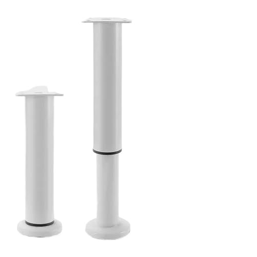 ZGXNYI Verstellbarer Stützfuß for Tischbett TV-Schrank Möbelbeine Extra hohe TV-Schrankstützsäule Sofafuß(White 4-Piece Upgraded Non-Slip Base [18-30cm high]) von ZGXNYI