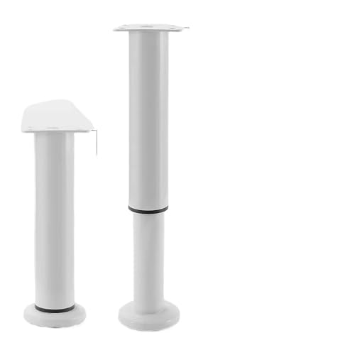 ZGXNYI Verstellbarer Stützfuß for Tischbett TV-Schrank Möbelbeine Extra hohe TV-Schrankstützsäule Sofafuß(White Upgraded Non-Slip Base [18-30cm high] 1 Pack) von ZGXNYI