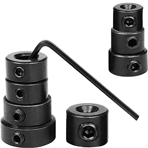 8 Stück Tiefenanschlagringe Set, Bohrer Tiefe Stop Collar Ring Positionierer mit Sechskantschlüssel für Bohrer Holzbearbeitung, 3/4/5/6/8/10/12/16mm von ZGYJ-EU