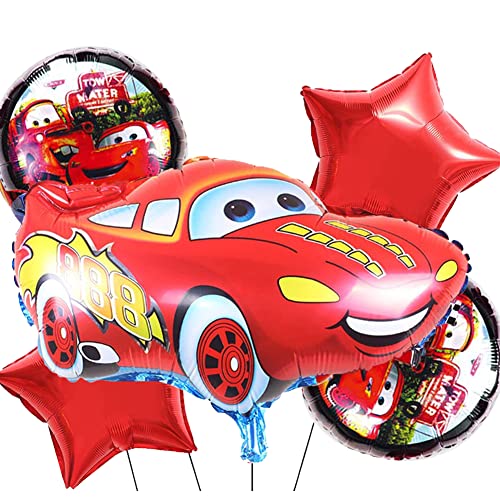 Cars Deko Geburtstag Auto, Racing Cars Thema Geburtstag Dekoration Luftballons Thema Party Dekorationen Cars Heliumballon Partyzubehör Geburtstagsfeier 5pcs von ZGYJ-EU