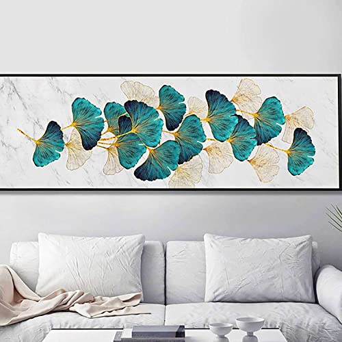 ZGmaxCL 5D Diamanten Gemälde Set Diamond Painting Set Puzzles Erwachsene Groß Grüner Ginkgo Biloba Wohnzimmer Dekoration 150x50cm von ZGmaxCL