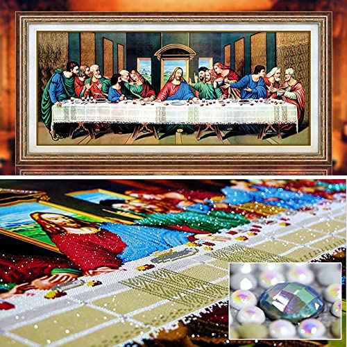 ZGmaxCL 5D Diamanten Gemälde Set Diamond Painting Set Puzzles Erwachsene Kinder Groß Das letzte Abendmahl Haus Dekoration 90x40cm von ZGmaxCL