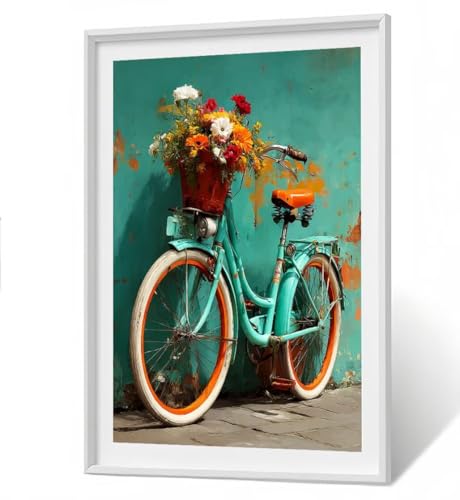 5D Diamant Painting Kit - Fahrrad Diamond Painting Kinder DIY Set, Blume Full Drill Bastelset für Erwachsene, Diamant Kunst Bilder Mosaic Stickerei für Home Wand Dekor 60x80 cm ZBSF258 5D Diamant Painting Kit - Fahrrad Diamond Painting Kinder DIY Set, Blume Full Drill Bastelset für Erwachsene, Diamant Kunst Bilder Mosaic Stickerei für Home Wand Dekor 60x80 cm ZBSF258 von ZHANGBINGSHENDIAN