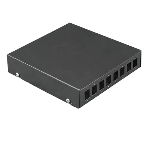 ZHANGGH Glasfaser-Anschlussdose, 2 Stück, 8 Anschlüsse, Mini-Leerkasten, komplett ausgestattet, FC SC LC ST, 4/8-adrig-Adapter, Pigtail-Anschlussdose (beige) von ZHANGGH