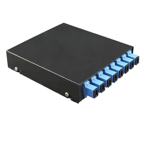 ZHANGGH Glasfaser-Anschlussdose, 2 Stück, 8 Anschlüsse, Mini-Leerkasten, komplett ausgestattet, FC SC LC ST, 4/8-adriger Adapter, Pigtail-Anschlussdose (Khaki) von ZHANGGH