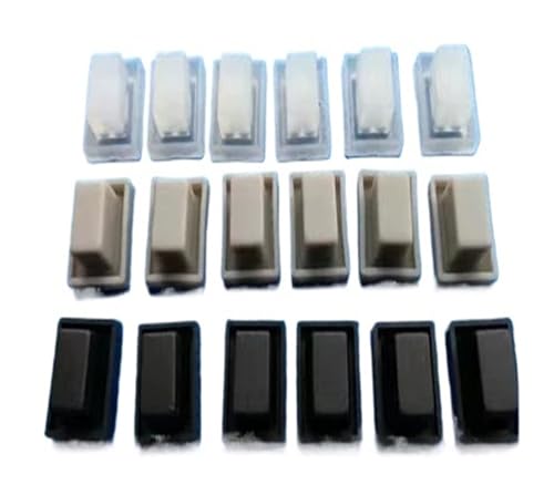 ZHANGGH Gummiführungsknopf für Silikonschlüssel, wasserdicht, quadratisch, personalisierbar, 200 Stück (transparente Taste) von ZHANGGH