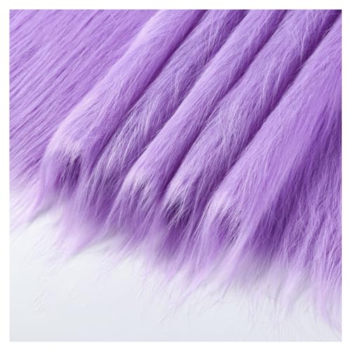 Kunstfell Zum Basteln, Kunstfell Meterware, Fellimitat Meterware Fellstoff Kunstfell Plüschstoff Fellimitat Quadratischer Aufnäher Zum Kunstfell Meterware Kunstfell Basteln (Lilac,10*180) von ZHANGXIAOMIN