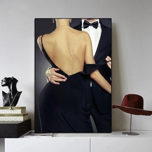 ZHAOLIN Modernes, einfaches Wandbild, sexy Paar, Gentleman, Dame, Umarmung, Tanzen, HD-Leinwand, gedrucktes Poster, Heim, Wohnzimmer, Schlafzimmer, Dekoration, 30 x 50 cm, rahmenlos ZHAOLIN Modernes, einfaches Wandbild, sexy Paar, Gentleman, Dame, Umarmung, Tanzen, HD-Leinwand, gedrucktes Poster, Heim, Wohnzimmer, Schlafzimmer, Dekoration, 30 x 50 cm, rahmenlos von ZHAOLIN