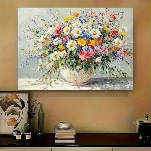ZHAOLIN Rustikales florales botanisches Druck-Wanddekor mit mehrfarbigem Blumenarrangement, Leinwandgemälde für Küche, Wohnzimmerdekor, 50 x 70 cm, rahmenlos ZHAOLIN Rustikales florales botanisches Druck-Wanddekor mit mehrfarbigem Blumenarrangement, Leinwandgemälde für Küche, Wohnzimmerdekor, 50 x 70 cm, rahmenlos von ZHAOLIN
