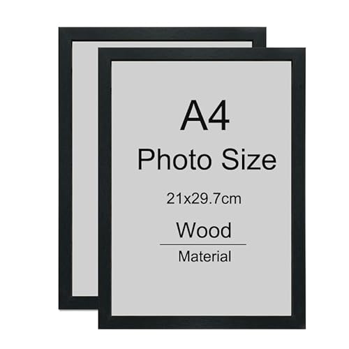 ZHAOQIN Bilderrahmen 2 stücke A4 Schwarz Foto Rahmen Holz Bilderrahmen Dokument Rahmen 21x30cm Poster Rahmen Dual Zweck Setzen Und Hängen ZHAOQIN Bilderrahmen 2 stücke A4 Schwarz Foto Rahmen Holz Bilderrahmen Dokument Rahmen 21x30cm Poster Rahmen Dual Zweck Setzen Und Hängen von ZHAOQIN