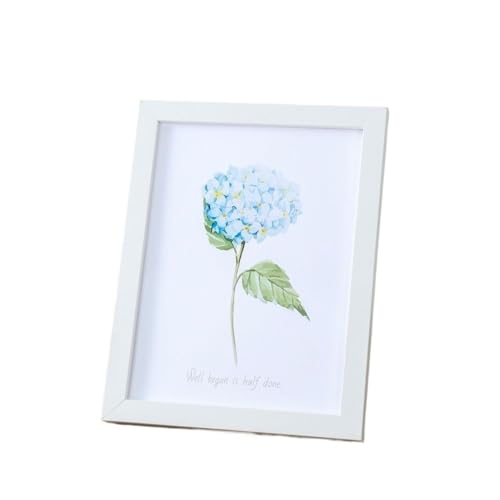 ZHAOQIN Bilderrahmen Bilderrahmen for Aufhängen an der Wand, 10 x 15, 15 x 20, 20 x 25 cm, A4, Holz-Bilderrahmen, Ständer for Bilder, Foto-Dekor, Erinnerungsgeschenk(White,8inch) von ZHAOQIN