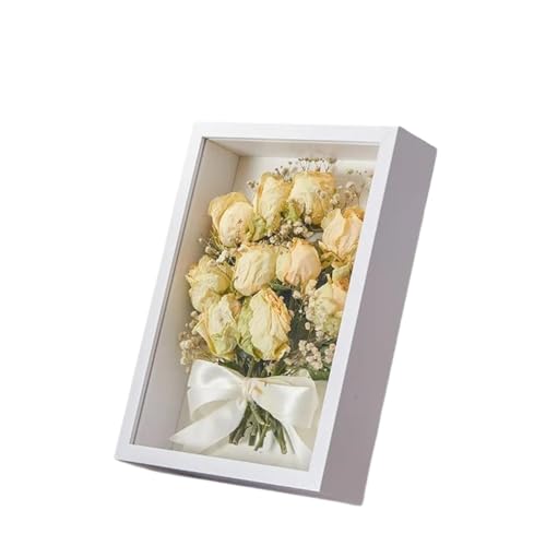 ZHAOQIN Bilderrahmen Holz Shadow Box Rahmen Kreative Shadowbox for Kunsthandwerk Tickets Bilder(White) von ZHAOQIN