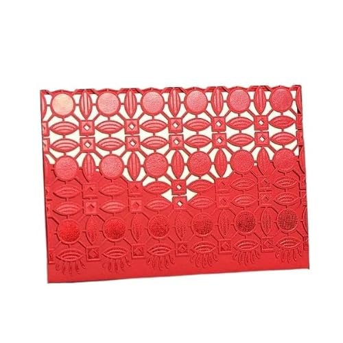 ZHAOQIN Hochzeitskarte Einladungen zur Hochzeit, Gold/rot, Hochzeitseinladung, Hochzeitskarte, Einladung, Geburtstagsparty, Geschenk, Grußkarten, 50 Stück(Red,NO Wedding Logo) von ZHAOQIN