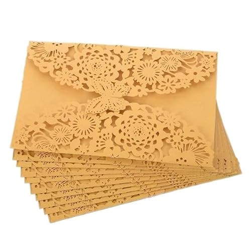 Hochzeitskarte 10 Stück/Packung mit 3D-Einladungskarten mit Schmetterlingen, Blumen, Hochzeitskarten, Debüt-Einladungen, Geburtstagsparty-Karten, 12,7 x 17,8 cm, Größe 5R Hochzeitseinladungskarten(Gol Hochzeitskarte 10 Stück/Packung mit 3D-Einladungskarten mit Schmetterlingen, Blumen, Hochzeitskarten, Debüt-Einladungen, Geburtstagsparty-Karten, 12,7 x 17,8 cm, Größe 5R Hochzeitseinladungskarten(Gol von ZHAOYUQI