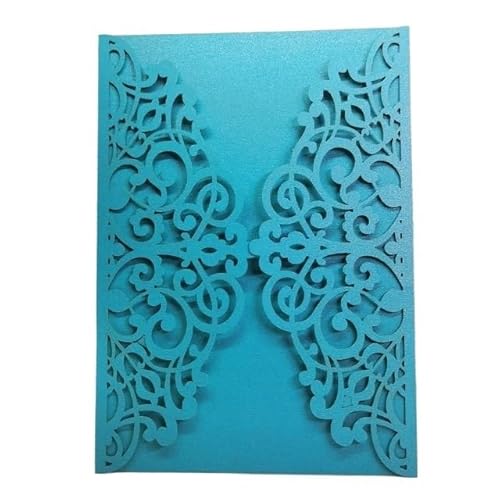 Hochzeitskarte 25 teile/beutel Hochzeitseinladungen Taufe Geburtstag Hohl Business Grußkarten Party Supplies Ohne Innere Karte Hochzeitseinladungskarten(Blue) von ZHAOYUQI