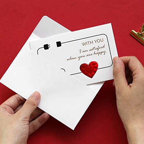 Hochzeitskarte 4 Stück Karten Valentinstag Geschenk Liebe Postkarte Hochzeitseinladung Grußkarten Jahrestag Valentinstag Geschenkkarte mit Umschlägen Hochzeitseinladungskarten(C) von ZHAOYUQI