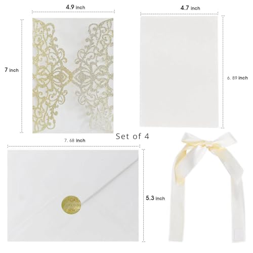 Hochzeitskarte Einladungsschreiben „Happy Event“ in Gold, Frühlingszwiebelpapier, Pulver, Hochzeitseinladungsschreiben, Grußkarte, Laser-Hohl-Einladungsschreiben Hochzeitseinladungskarten(Red) von ZHAOYUQI