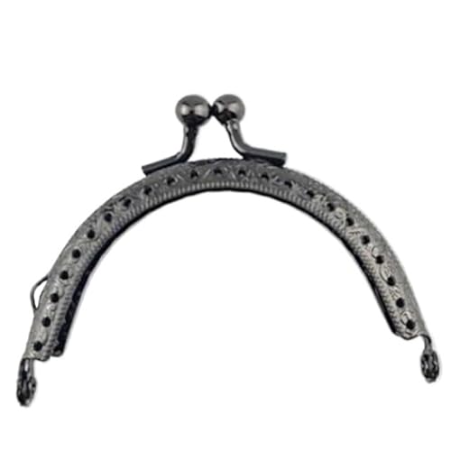 Metall Taschenrahmen 8,5 cm Metallrahmen, Geldbörsengriff, Tasche, Handtaschenverschluss, Schloss, Taschen, Hardware, halbrunder, geprägter Kasten, aufklappbarer Kussverschluss for Henkeltasche Metall von ZHAOYUQI
