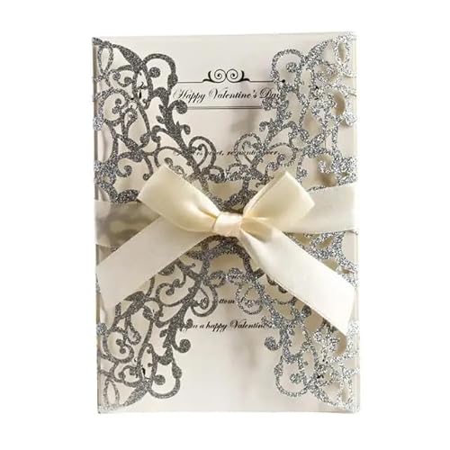 ZHAOYUQI Hochzeitskarte 10 stücke Bowknot Einladungen Hochzeit Einladungen Urlaub Gruß Karte Abdeckung Geschenk Verwenden Hochzeitseinladungskarten(A) von ZHAOYUQI
