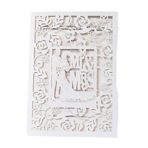 ZHAOYUQI Hochzeitskarte 10 stücke Bowknot Einladungen Hochzeit Einladungen Urlaub Gruß Karte Abdeckung Geschenk Verwenden Hochzeitseinladungskarten(D) von ZHAOYUQI