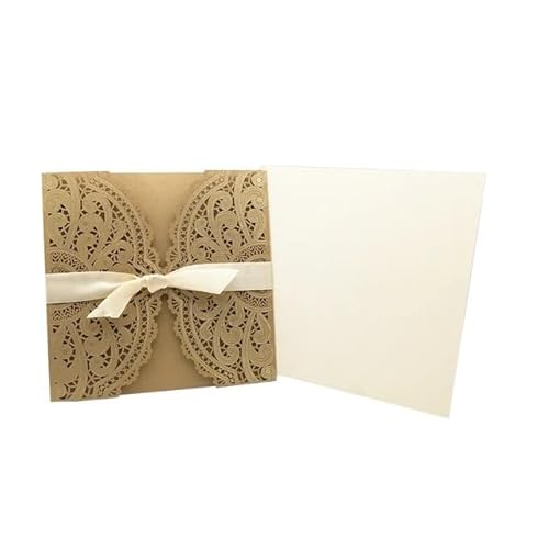 ZHAOYUQI Hochzeitskarte 10 stücke Elegante Blume Hochzeit Einladungen Karte Tasche Karten Druck Braut Dusche Favor Decor Hochzeitseinladungskarten(Gold Cover insert) von ZHAOYUQI