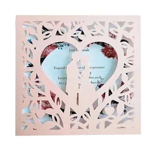 ZHAOYUQI Hochzeitskarte 10 stücke Hochzeitseinladungen Braut Und Bräutigam Hochzeitseinladungskarten Grußkarten Event Party Supplies Hochzeitskarten Hochzeitseinladungskarten(B) von ZHAOYUQI