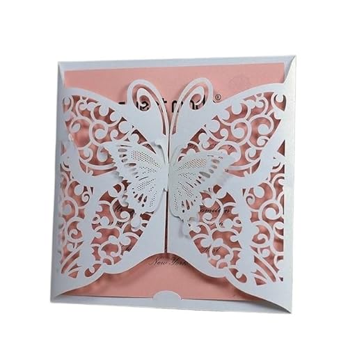 ZHAOYUQI Hochzeitskarte 50 teile/paket Aushöhlen Hochzeitseinladungskarte 3D Schmetterling Geschnitzte Muster Glänzende Hochzeitskarte Taufe Bithday Party Versorgung Hochzeitseinladungskarten(White) ZHAOYUQI Hochzeitskarte 50 teile/paket Aushöhlen Hochzeitseinladungskarte 3D Schmetterling Geschnitzte Muster Glänzende Hochzeitskarte Taufe Bithday Party Versorgung Hochzeitseinladungskarten(White) von ZHAOYUQI