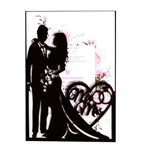 ZHAOYUQI Hochzeitskarte Hochzeitseinladungen, 50 Stück, Valentinstag-Gruß, hohle Hochzeitseinladung, Hochzeits-Liebeseinladung Hochzeitseinladungskarten(Noir) von ZHAOYUQI