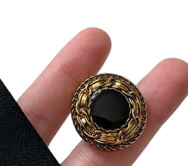 ZHAOYUQI KnöPfe 10 Stück Größe: 18–25 mm Vintage-Metallknöpfe, Metallschaftknopf for Pullover, Nähzubehör, Verzierung Buttons(Bronze,25mm 10pieces) von ZHAOYUQI