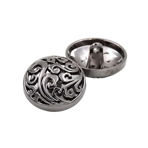ZHAOYUQI KnöPfe 10 Stück Hohle Metallknöpfe Wolken Schaftknöpfe Damen Kleidung Accessoires Buttons(Noir,15mm) von ZHAOYUQI