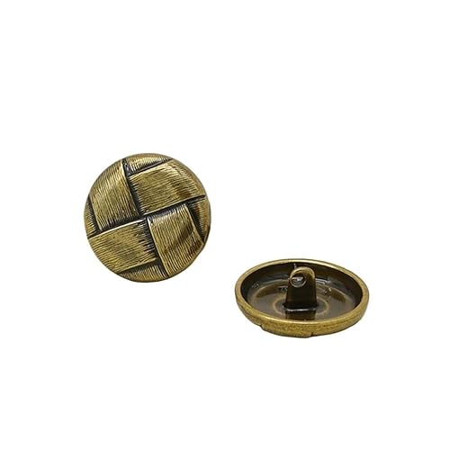 ZHAOYUQI KnöPfe 10 Stück Retro-Metallknöpfe for Herren- und Damenmäntel, dekorative Knöpfe, große Größe, Nähzubehör for Kleidung Buttons(Copper,23mm) von ZHAOYUQI