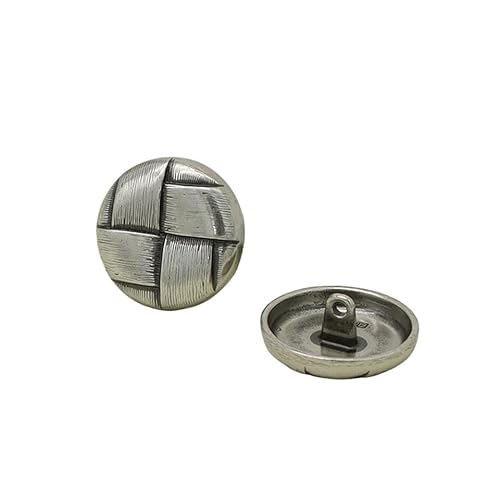 ZHAOYUQI KnöPfe 10 Stück Retro-Metallknöpfe for Herren- und Damenmäntel, dekorative Knöpfe, große Größe, Nähzubehör for Kleidung Buttons(Silver,23mm) von ZHAOYUQI