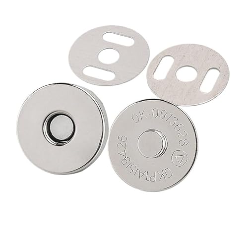 ZHAOYUQI KnöPfe 10 Teile/Paket 14-18MM Magnetische Druckknöpfe Verschlüsse Knöpfe Handtasche Geldbörse Brieftasche Handwerk Taschen Teile Zubehör Buttons(14mm Silver) von ZHAOYUQI