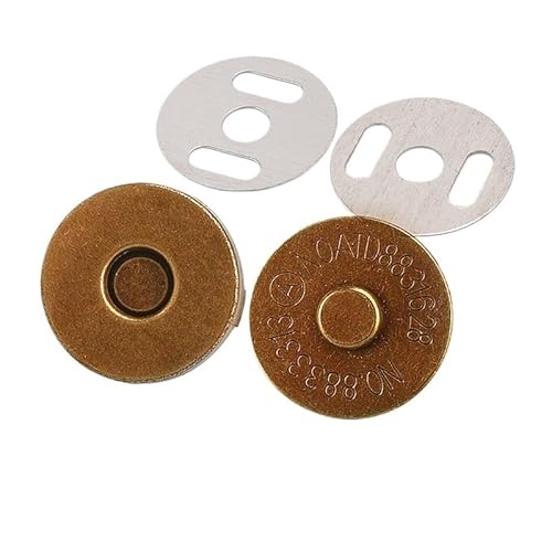ZHAOYUQI KnöPfe 10 Teile/Paket 14-18MM Magnetische Druckknöpfe Verschlüsse Knöpfe Handtasche Geldbörse Brieftasche Handwerk Taschen Teile Zubehör Buttons(18mm Bronze) von ZHAOYUQI