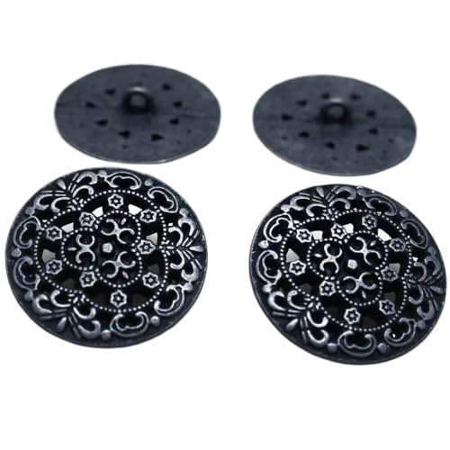ZHAOYUQI KnöPfe 20 stücke 17mm & 20mm & 23mm Nähen Metall Knöpfe DIY Nähen Auf Jeans Knöpfe Runde Sammelalbum Taste Buttons(2antique Silver,17mm) von ZHAOYUQI