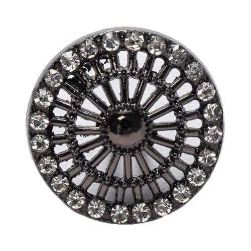 ZHAOYUQI KnöPfe 5 Stück Klassische glänzende runde Metallknöpfe mit Schaft for Nähen von Zuhause, Kleidung, Jacke, Mantel, Basteln, Geschenk, Zubehör, Dekor, 18 mm Buttons(I) von ZHAOYUQI