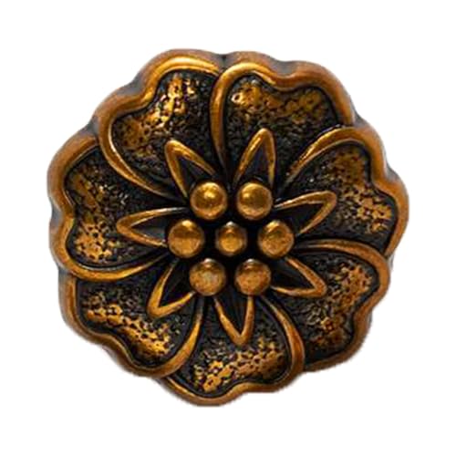 ZHAOYUQI KnöPfe 5 Stück Klassische glänzende runde Metallknöpfe mit Schaft for Nähen von Zuhause, Kleidung, Jacke, Mantel, Basteln, Geschenk, Zubehör, Dekor, 18 mm Buttons(K) von ZHAOYUQI