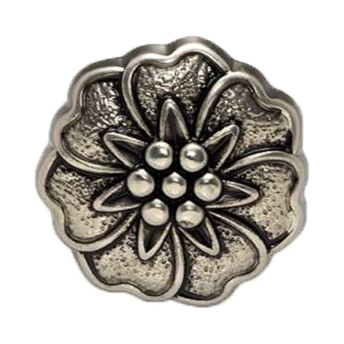 ZHAOYUQI KnöPfe 5 Stück Klassische glänzende runde Metallknöpfe mit Schaft for Nähen von Zuhause, Kleidung, Jacke, Mantel, Basteln, Geschenk, Zubehör, Dekor, 18 mm Buttons(L) von ZHAOYUQI