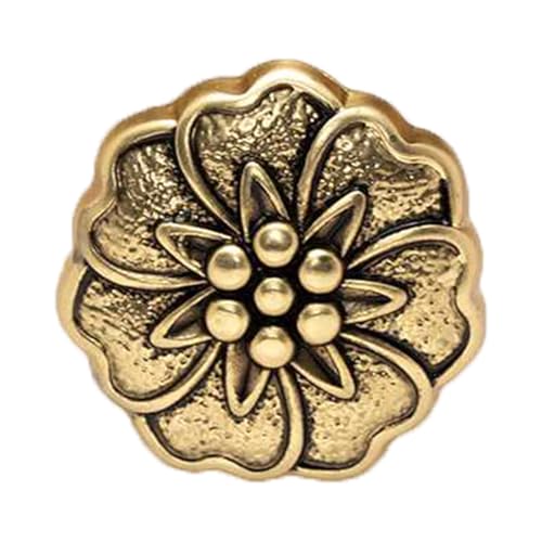 ZHAOYUQI KnöPfe 5 Stück Klassische glänzende runde Metallknöpfe mit Schaft for Nähen von Zuhause, Kleidung, Jacke, Mantel, Basteln, Geschenk, Zubehör, Dekor, 18 mm Buttons(M) von ZHAOYUQI