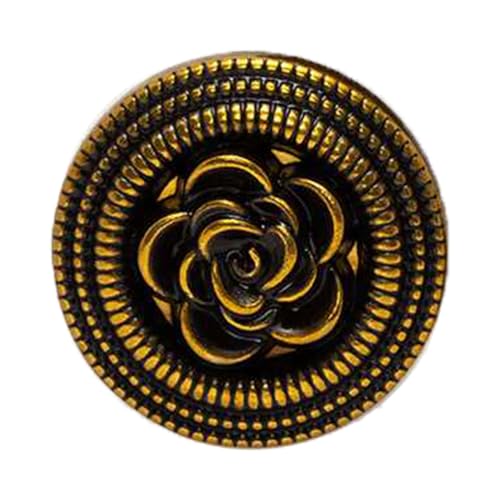 ZHAOYUQI KnöPfe 5 Stück Klassische glänzende runde Metallknöpfe mit Schaft for Nähen von Zuhause, Kleidung, Jacke, Mantel, Basteln, Geschenk, Zubehör, Dekor, 18 mm Buttons(N) von ZHAOYUQI