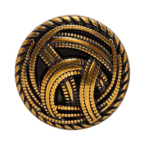 ZHAOYUQI KnöPfe 5 Stück Klassische glänzende runde Metallknöpfe mit Schaft for Nähen von Zuhause, Kleidung, Jacke, Mantel, Basteln, Geschenk, Zubehör, Dekor, 18 mm Buttons(Q) von ZHAOYUQI