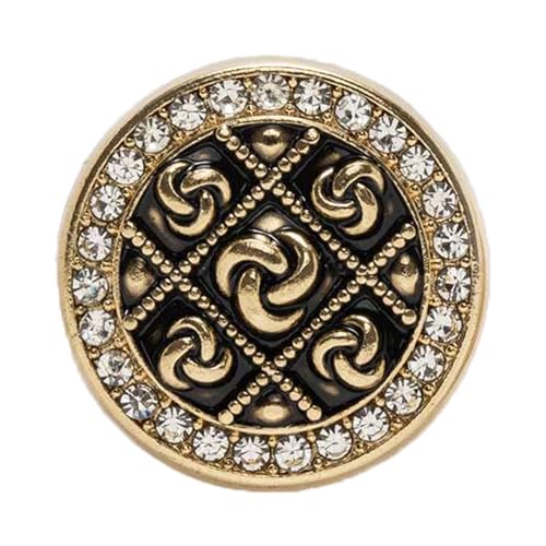 ZHAOYUQI KnöPfe 5 Stück Klassische glänzende runde Metallknöpfe mit Schaft for Nähen von Zuhause, Kleidung, Jacke, Mantel, Basteln, Geschenk, Zubehör, Dekor, 18 mm Buttons(T) von ZHAOYUQI