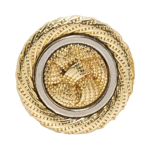 ZHAOYUQI KnöPfe 5 Stück Klassische glänzende runde Metallknöpfe mit Schaft for Nähen von Zuhause, Kleidung, Jacke, Mantel, Basteln, Geschenk, Zubehör, Dekor, 18 mm Buttons(U) von ZHAOYUQI